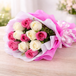 Blushing Elegance Rose Bouquet