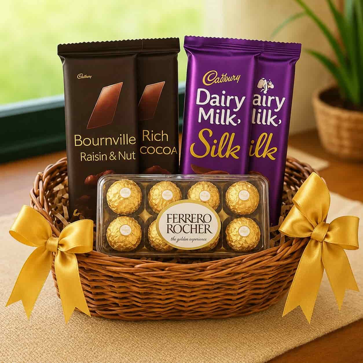 Sweet Romance Chocolate Basket 
